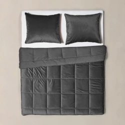 Cjelogodišnji baršunasti poplun u sivoj boji 240x200 300 GSM