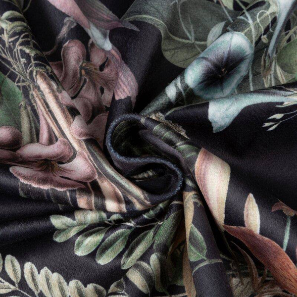 Zavjesa od mekog baršuna s botaničkim uzorkom i 3D efektom 140x250 cm Becky