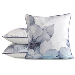 PREMIUM dvostrana jastučnica 45x45 od mekog baršuna s cvjetnim motivom i rubnim detaljima VELVET