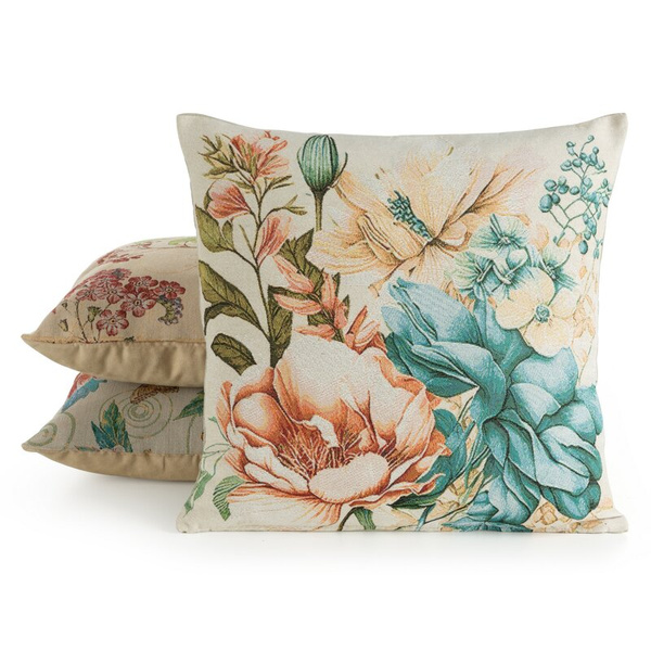 Jacquard jastučnica GOBELIN s motivom egzotične biljke 45x45