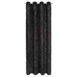 Zavjesa 140x250 MARION ukrašena dlakavim dodatkom