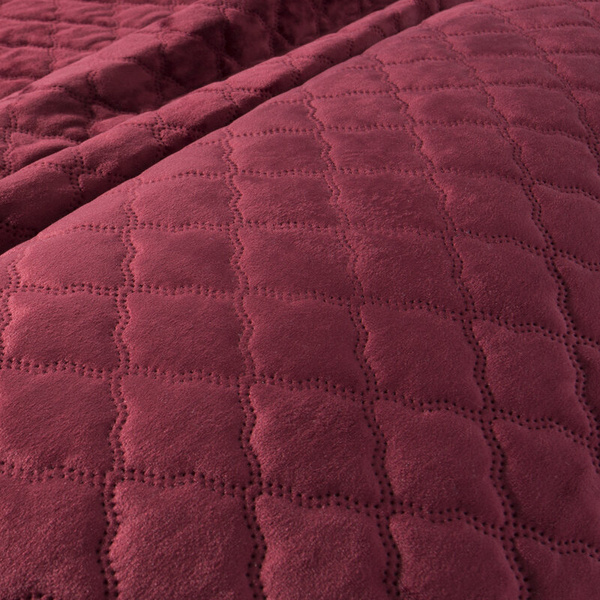 Baršunasti prekrivač za krevet 170x210 cm ukrašen vrućim prošivanjem u arabesknom uzorku - kolekcija AMAROSA