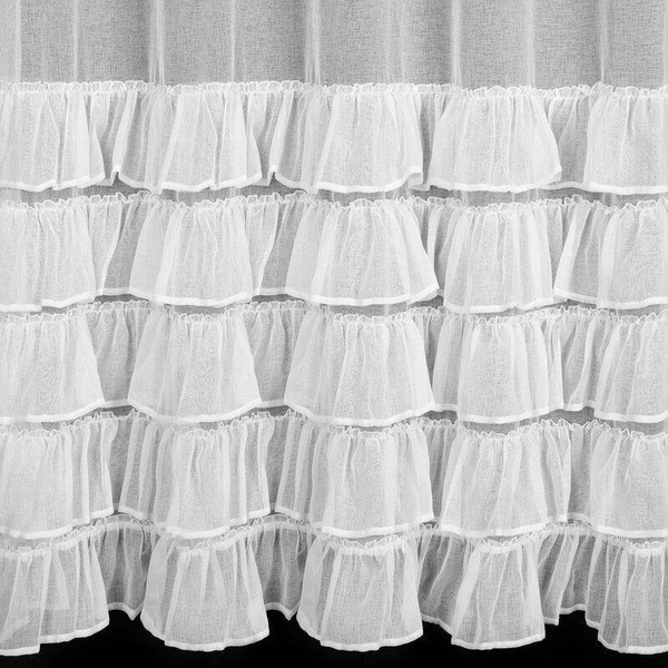 Zavjesa od etamina, ukrašena volanima na dnu 300x250 na traci Dani