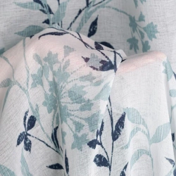 Poluprozirna zavjesa 140x250 od svijetlog mat etamina sa printom cvijeća 140x250 cm Fiona
