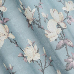 Zavjesa 140x250 od eko stila etamina s motivom magnolije, poluproziran Luna