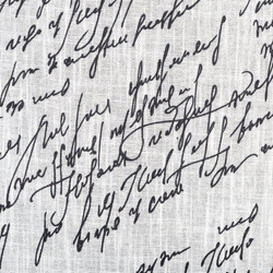 Zavjesa od tkanine s dodatkom lana, ukrašena printom, 140x250 cm,