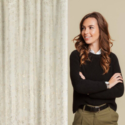 Zavjesa 140x270 , baršun, s printom sitnih listića Felis