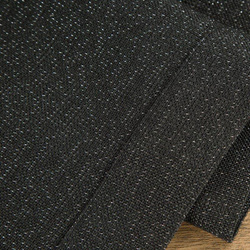 Trkač za stol crni s ukrasnim rubom i srebrnim koncem 40x180 Stella 1