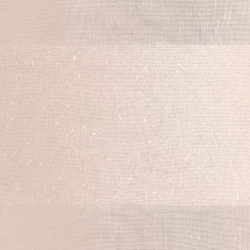 Ružičasta zavjesa od mat gaze ukrašena prugama sa sjajnim moher koncem, 140x250 cm - EFIL