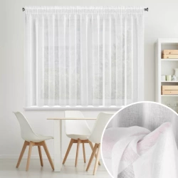 Zavjesa 350x150 od glatkog mat etamina na traku Elpidia za kuhinju