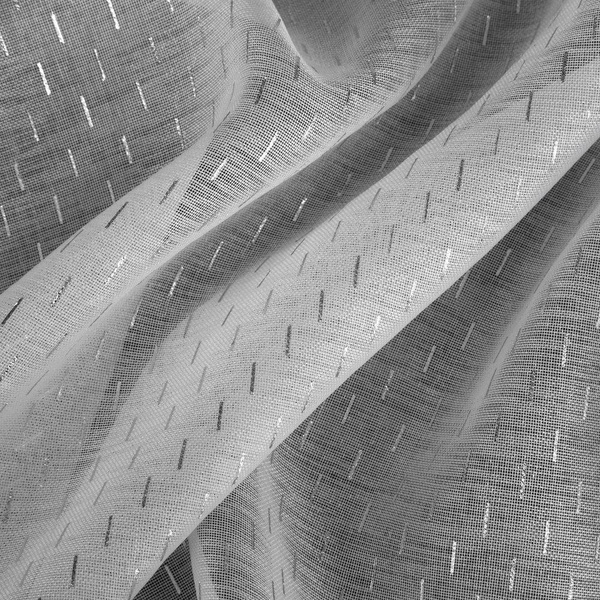 Zavjesa od svijetlog etamina sa srebrnim printom 300x250 cm Loara