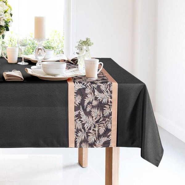 Set stolnjak 140x260 i nadstolnjak 33x260 ukrašen biljnim uzorkom ANITA 1