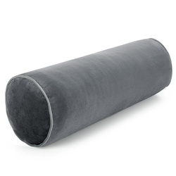 Ukrasni jastuk, valjak 15x45 od baršuna s kontrastnim rubom Gaja