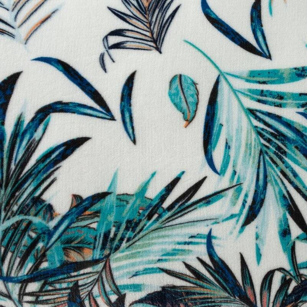 Pokrivač mekan i ugodan na dodir s printom plavog lišća 150 X 200 PILAR