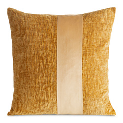 Jastučnica od šenila 45x45 cm ukrašena baršunastom prugom CARLA 05