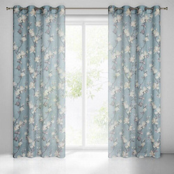 Zavjesa 140x250 od eko stila etamina s motivom magnolije, poluproziran Luna