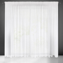 Zavjesa od lagane i sjajne tkanine trakasta 400x250 cm bijela boja Esel