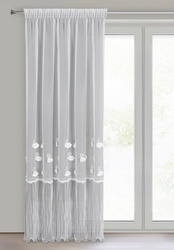 Bijela zavjesa s cvjetnom aplikacijom 140x270 cm AVRIL 