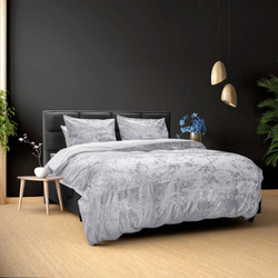 Posteljina od mekog sivog baršuna 140x220 Crystal Velvet