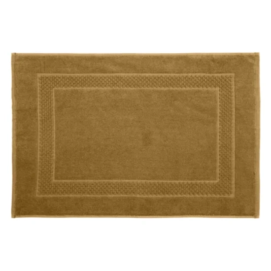 Lagani kupaonski tepih 50x70 od pamučnog frotira ukrašeni prugom kariranog uzorka, CALEB dobro upija vodu