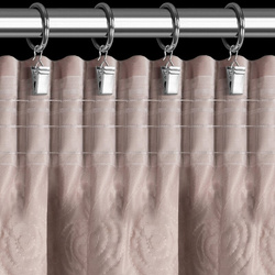 Baršunasta zavjesa ukrašena 3D aplikacijom ruže 140x270 cm- ROSES 13 Eva Minge