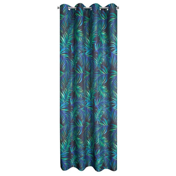 Baršunasta zavjesa 140x250 s printom palminog lišća Palms