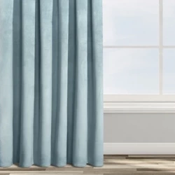 Zavjesa od jednobojnog mekog baršuna trakasta 140x270 cm ružičasta ROSA