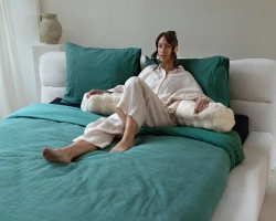 Primaviera Deluxe Hotel posteljina pamuk perkal 140x200/260 struktura vafla ne zahtijeva glačanje