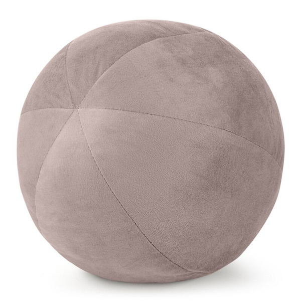 Ukrasni jastuk, kugla O 24 cm od baršuna s kontrastnim rubom Gaja
