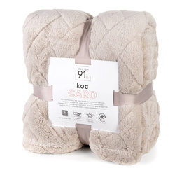 Flano deka 170x210 ukrašena reljefnim uzorkom CARO