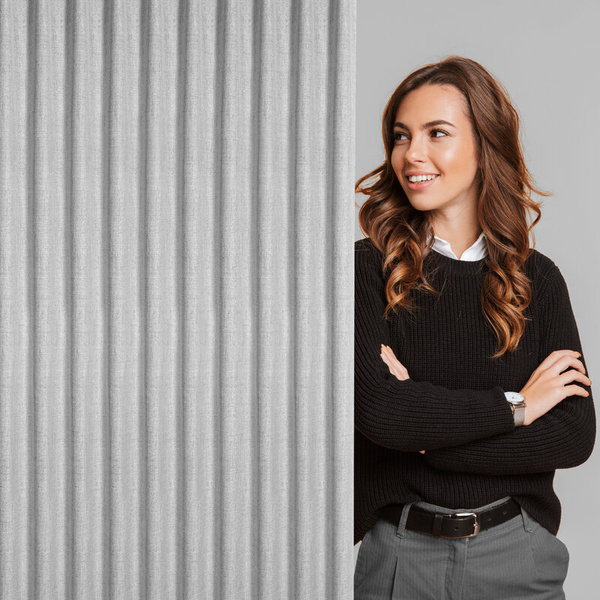 Zavjesa s lanenim tkanjem s melange efektom, 125x270 cm FLEX 1:1,5 - Jula