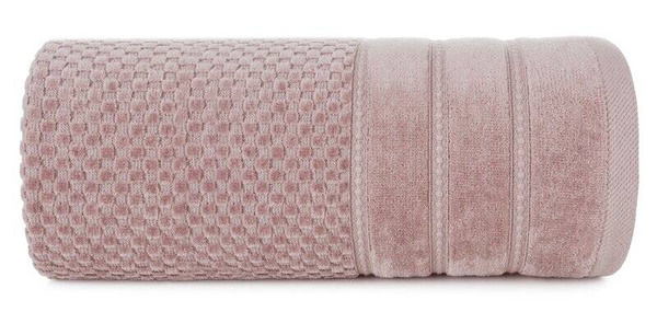 Pahuljasti ručnik 30x50 cm s reljefnom kariranom teksturom i baršunastim rubom, 500 g/m2 Adore