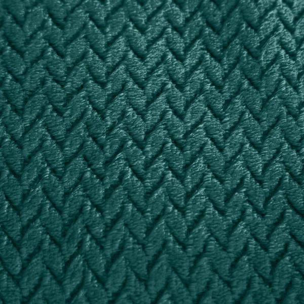 Mekana i na dodir ugodna deka s reljefnim kockastim uzorkom 200X220 cm boja tirkiz Cindy3 