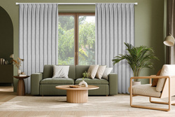 Zavjesa s lanenim tkanjem s melange efektom, 125x270 cm FLEX 1:1,5 - Jula