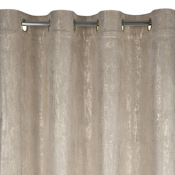 Baršunasta zavjesa 140x250 ukrašena zlatnim uzorkom i zlatnim ušicama - DARA