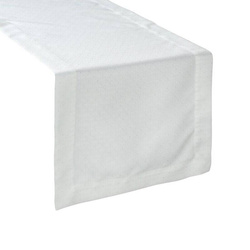 Nadstolnjak 40x140 ukrašen srebrnim sjajnim koncem i elegantnom trakom Ellen