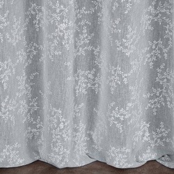 Zavjesa od svijetlog etamina u eko stilu s printom nježnih grančica 140x250 cm Amber