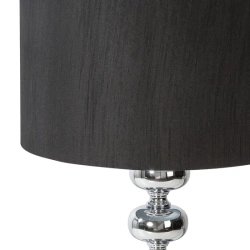 Crna stolna lampa s bazom od mramora i metala i abažurom od mat tkanine 36x23x61 Niki 01