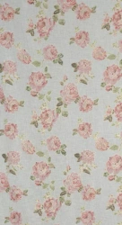 Zavjesa 140x250 ukrašena printom ruža s dodatkom zlata, izrađena od gaze, MELA 