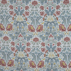 Bijelo-bordo zavjesa za zamračivanje s cvjetnim printom, 135x250 cm- ASHLEY