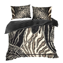 Ekskluzivni set posteljine 140x200 cm od macosatina s dizajnerskim uzorkom i životinjskim motivom  Eva minge 14