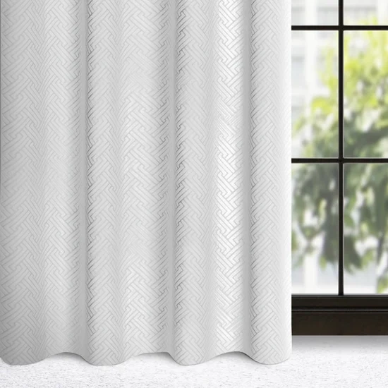 Zavjesa 140x250 od mat baršuna s jacquard geometrijskim uzorkom Isla