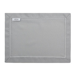 Set od 4 klasične sive podmetači za stol s nježnim srebrnim obrubom, 30x40 Madele 