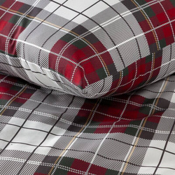 Božićna posteljina 160x200 od pamučnog satena s božićnim kariranim motivom ASPEN 