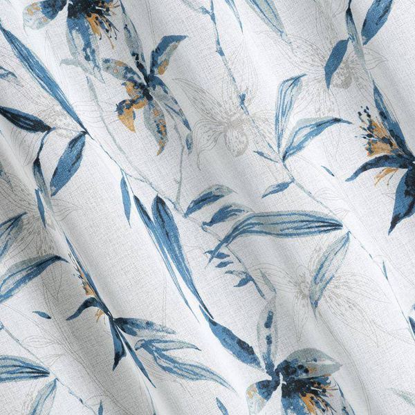 Zavjesa od etamina s printom egzotičnog lišća, polprozirna 140x250 Aida