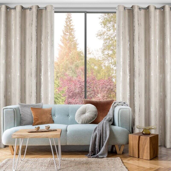 Zavjesa 140x250 od lagane mikrofibre ukrašena izlizanim printom Libi