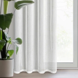 Gotova zavjesa 300x270 od šifona ukrašena printom mramora, zlatne ušice Hera