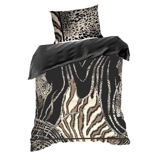 Ekskluzivni set posteljine 140x200 cm od macosatina s dizajnerskim uzorkom i životinjskim motivom  Eva minge 14