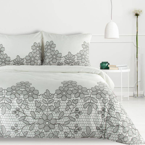 Komplet pościeli satynowej class 08 140x200 cm, 1 szt. 70x80 cm biały Eurofirany