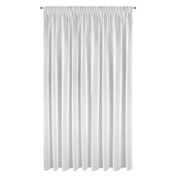 Zavjesa od lagane i sjajne tkanine trakasta 400x250 cm bijela boja Esel